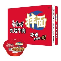 康师傅干拌面12碗整箱香辣麻辣牛肉方便面干吃韩式火鸡面速食泡面