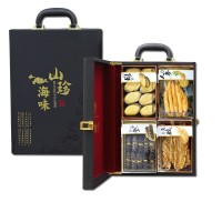 节日送礼品高档淡干海参干货鲍鱼礼盒装花胶人参四拼海味干货长辈   2盒