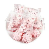雪可滋花瓣棉花糖草莓味夹心曲奇形棉花糖散装结婚喜糖果零食批发 1袋